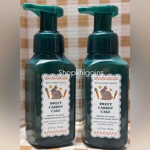 NEW B&BW (2) Sweet Carrot Cake Foaming Hand Soaps